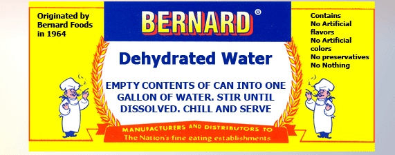 Buy Bernard Dehydrated Water