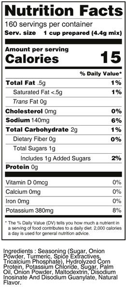bernard low sodium chicken stock soup mix nutritional facts