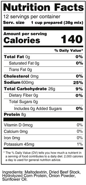 bernard high protein chicken broth nutrition facts