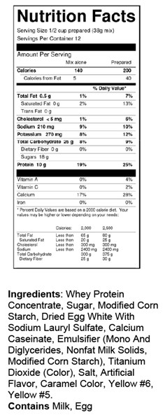 bernard high protein butterscotch pudding mix nutrition facts
