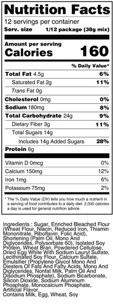 bernard hi-pro bran muffin mix nutrition facts