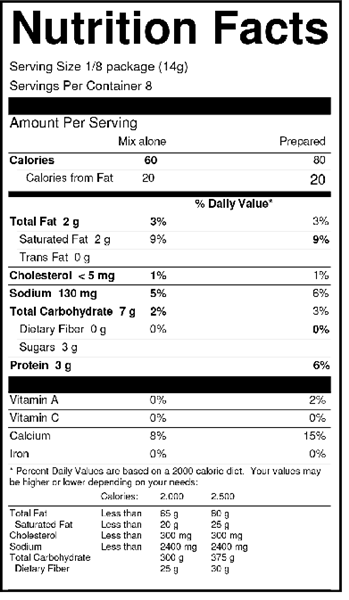 sans sucre cheesecake mouse mix nutrition facts